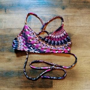 Set- Print Bikini Double Braided Banded bottoms